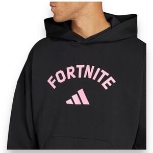 Adidas X Fortnite Mens Size XL Pullover Hoodie Black Pink NEW!
